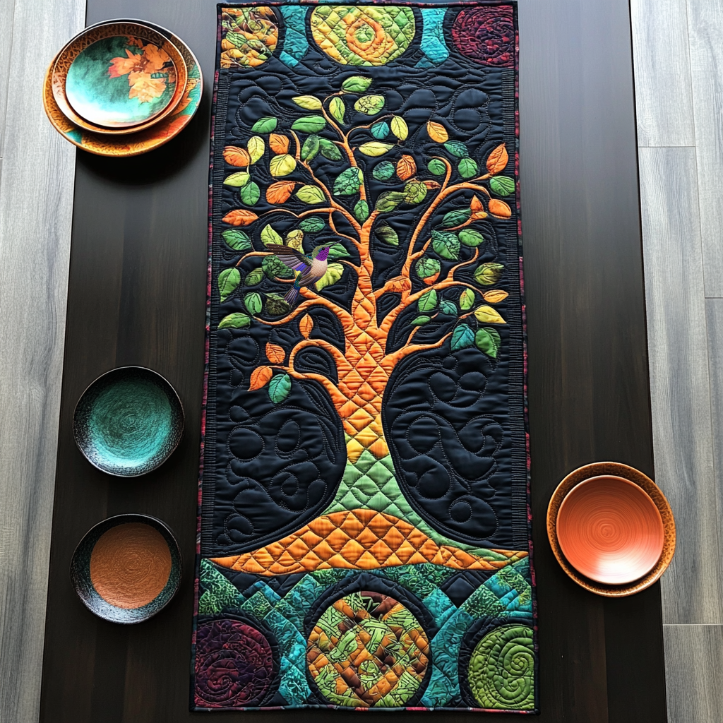 Tree Of Life Quilted Table Runner Dining Table Runner Home Decorations Gifts For Men Women