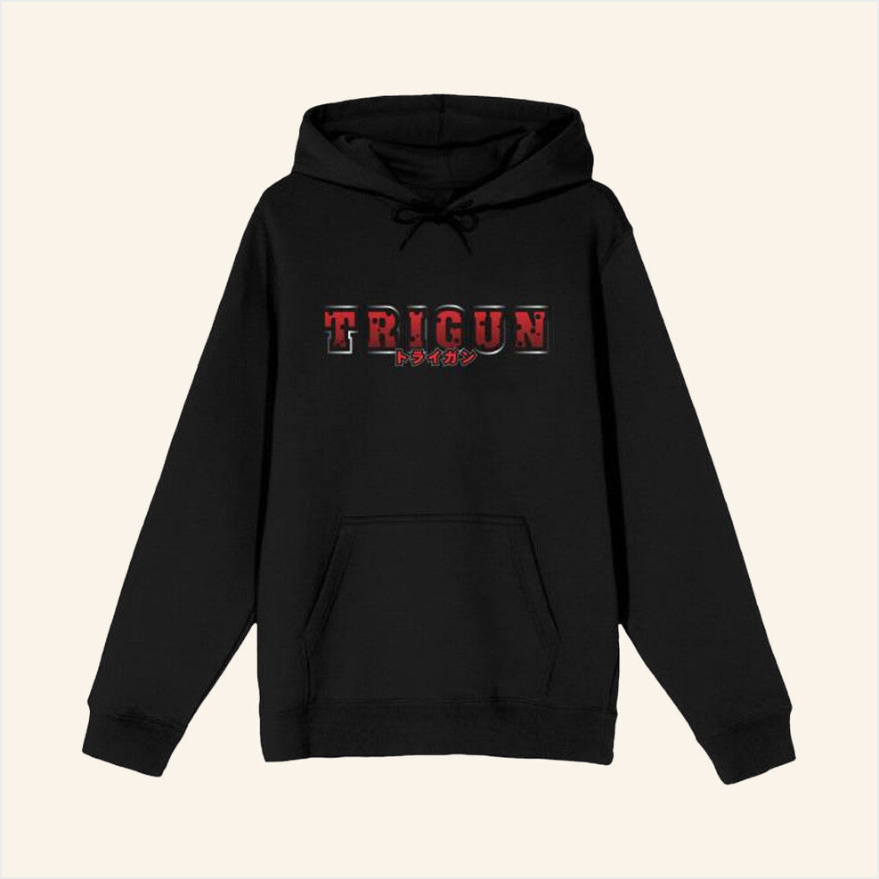 Trigun Kanji Logo Hoodie Bioworld Merch Best Birthday Gifts For Husband Gifts For Friends