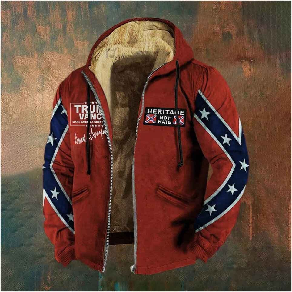 Trump Vance Make America Great Again Zip Hoodie Southern Pride Old Dixie Hoodie Birthday Gifts