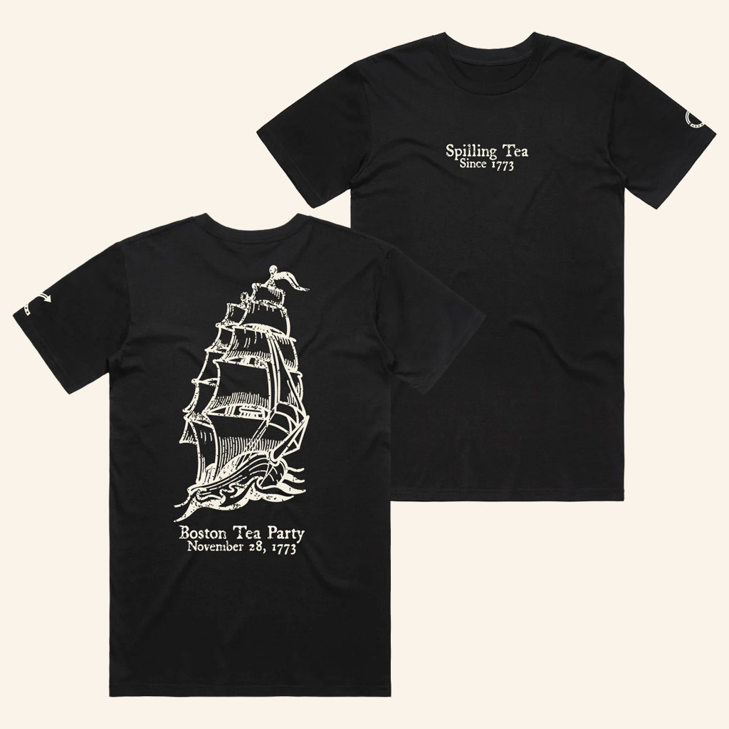 Turning Point USA Shirt Charlie Kirk Merch Spilling Tea T-Shirt TPUSA Merch Husband Gifts