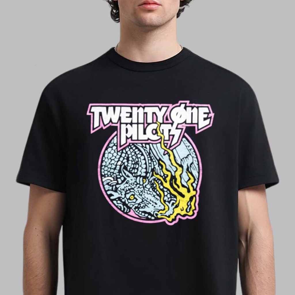 Twenty One Pilots Merch SAI Circle Drag Fire Dragon T-Shirt Gifts For Music Lovers