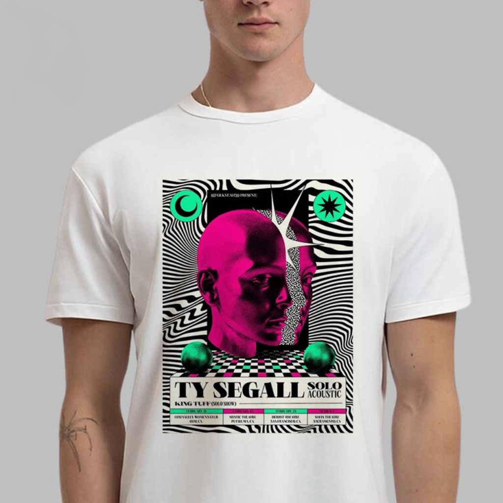 Ty Segall Solo Acoustic Gig Poster For Shows In California US 2025 T-Shirt Gifts For Dudes