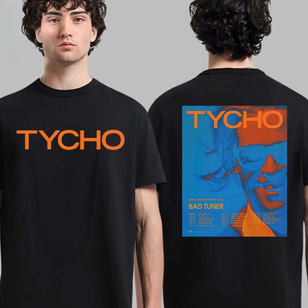 Tycho Devices Tour 2025 North American Tour Date List With Bad Tuner T-Shirt Gifts For Fans