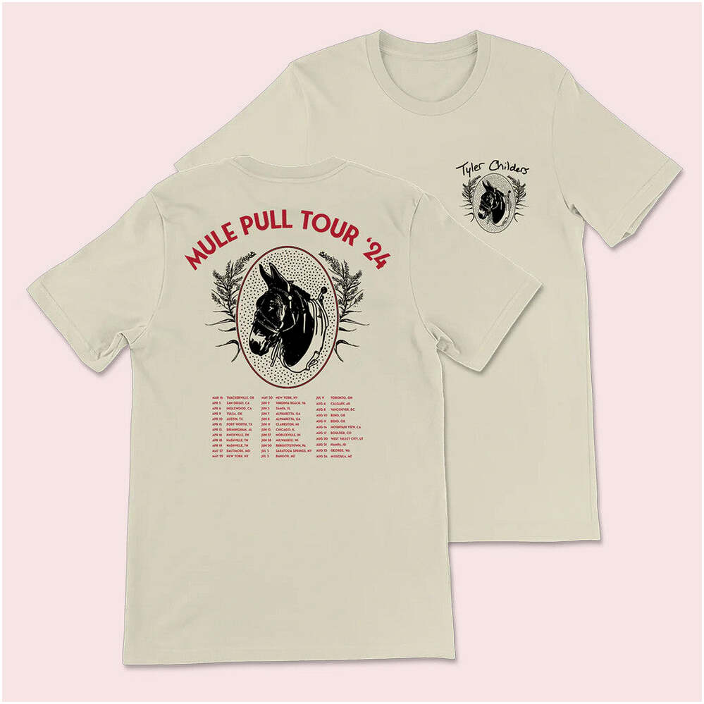 Tyler Childers Merch Natural Mule Crest T-Shirt Gifts For Besties Birthday Gifts For Him