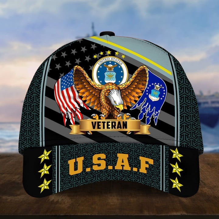 U.S.A.F Veteran Cap Gift For US Veterans Patriotic