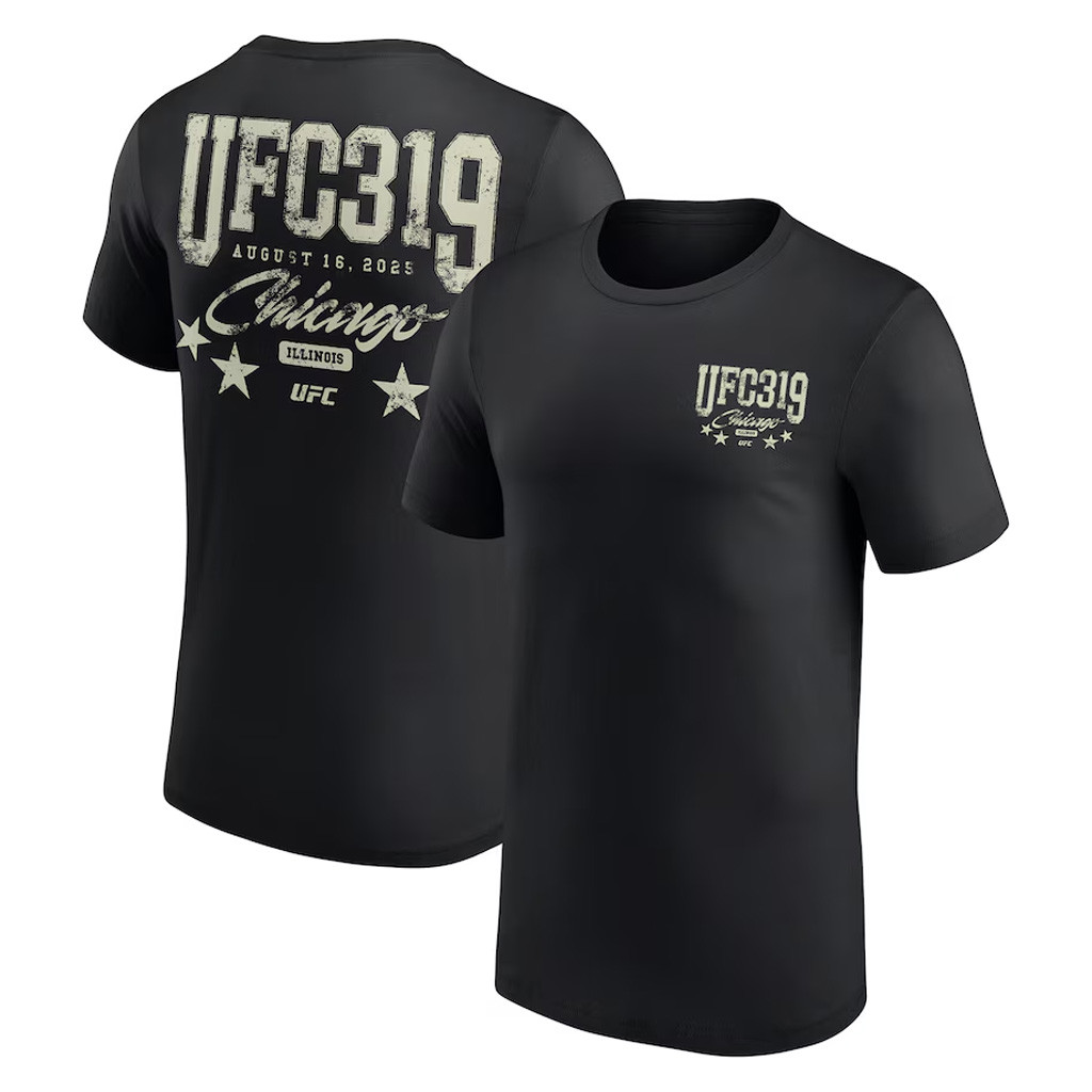 UFC 319 Merch Black UFC 319 Chi-Town T-Shirt Gifts For Dad