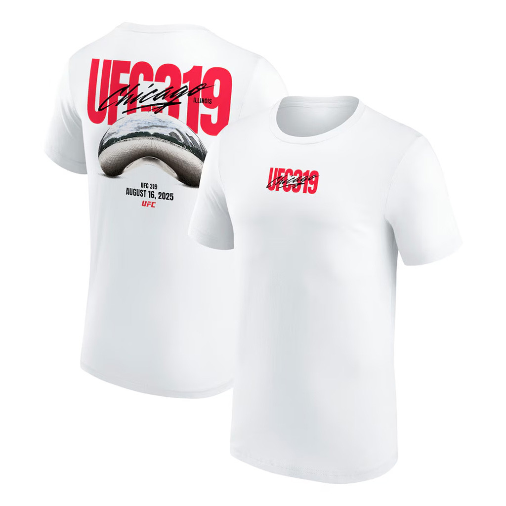 UFC 319 Merch White UFC 319 Landmark T-Shirt Gifts For Fans
