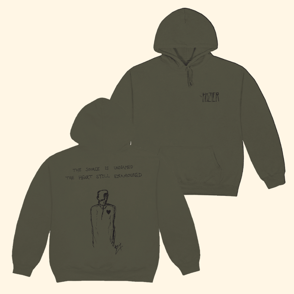 Unknown Lyric Khaki Hoodie Hozier Merch Gifts For Music Fans Vintage Hoodie Gifts For Men
