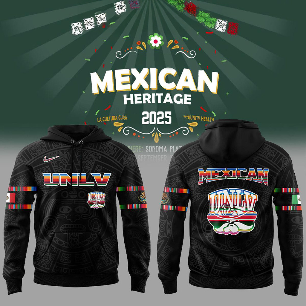 UNLV Rebels Mexican Heritage Night 2025 Hoodie UNLV Rebels Merch Football Fan Gift Ideas