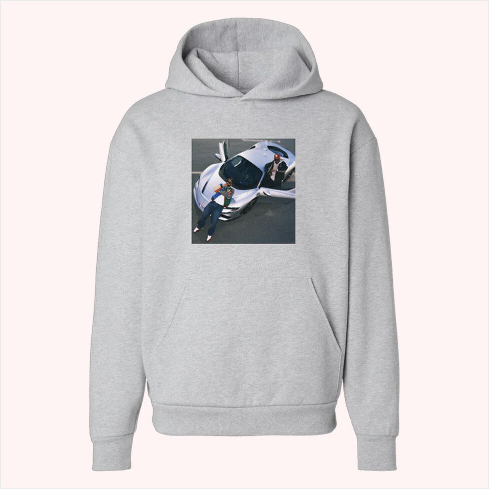 Until Night Comes Album Hoodie Larry June Merch Grey Birthday Gifts For Friends