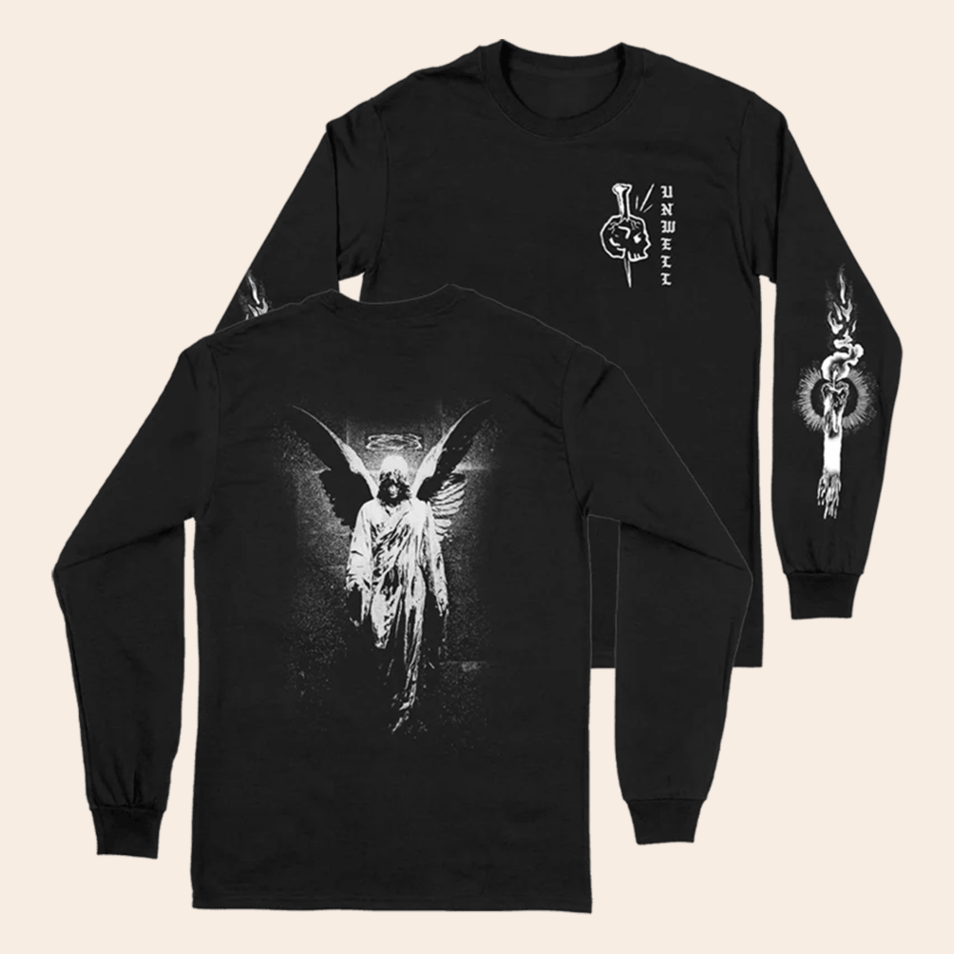 Unwell Angel Long Sleeve Shirt Unwell Band Merch Good Birthday Gifts For Dad Emotional Tee