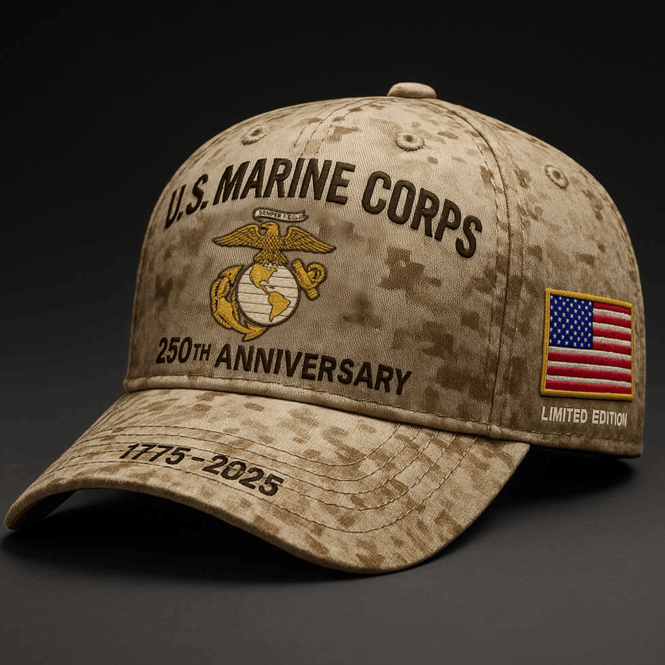 US Marine Corps 250th Anniversary 1775 2025 Hat Proud Marines Cap Gifts For Dad Gifts For BFF