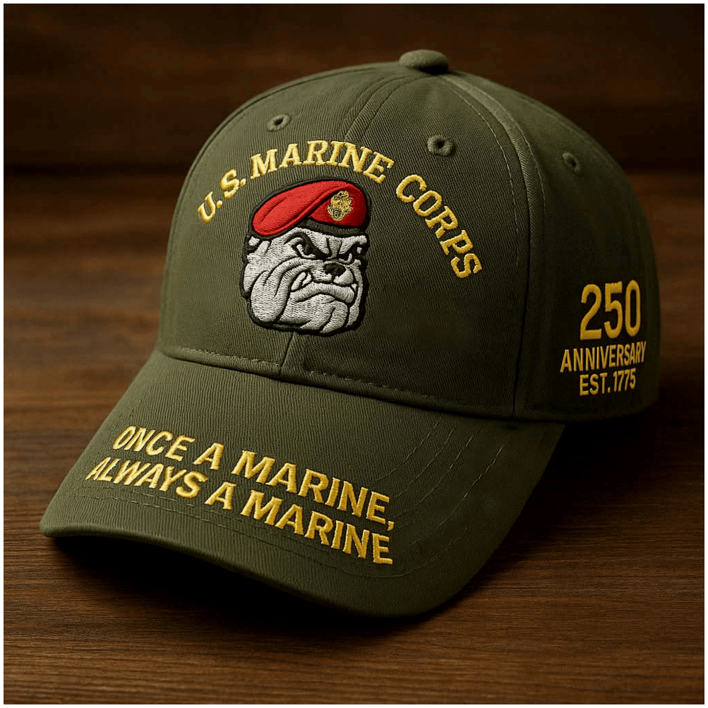 US Marine Corps 250th Anniversary Hat Once A Marine Always A Marine Hat Gifts For Dad