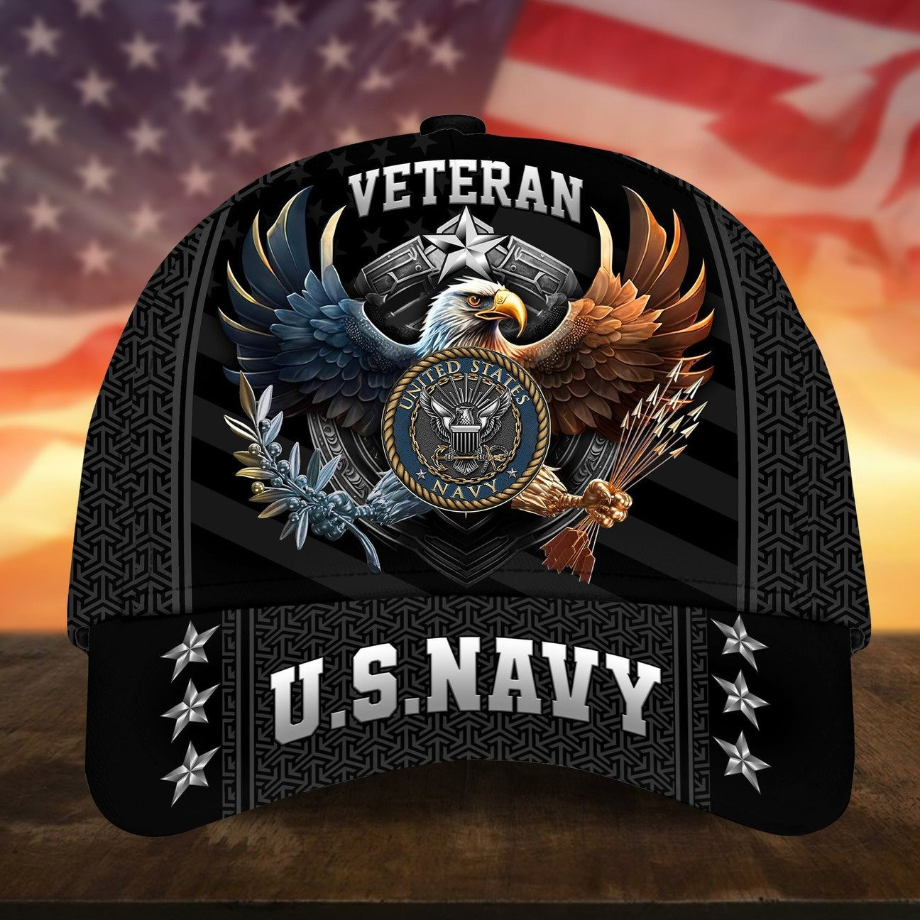 US Navy American Bald Eagle Military Cap Gift for Proud United States Heroes on Veterans Day