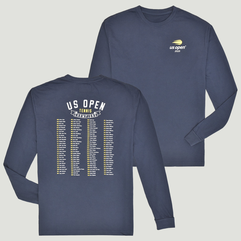 US Open Merch US Open Collection 2025 Past Champions Long Sleeve T-Shirt Gifts For Tennis Lovers