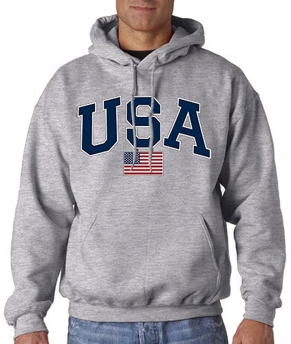 USA Flag Hoodie Mens Patriotic Hoodie 4th Of July Day Gifts
