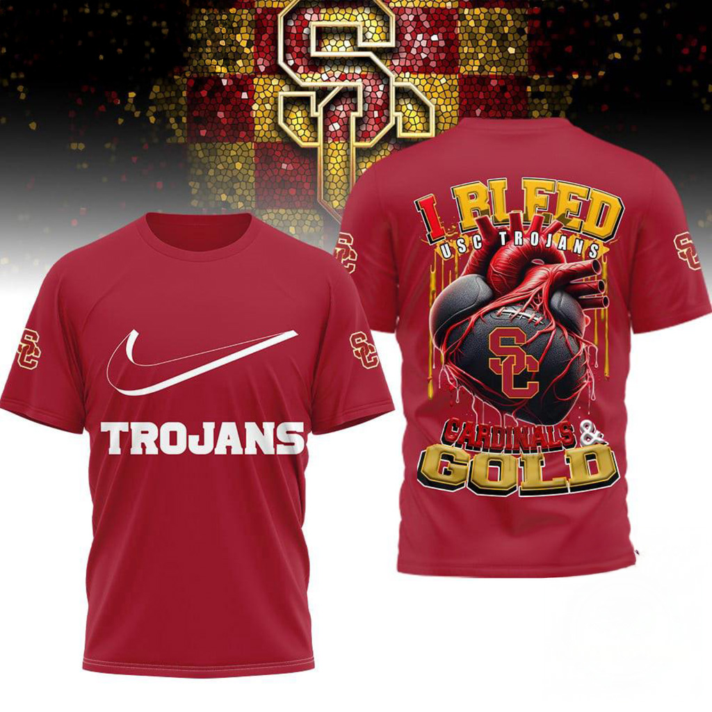 USC Trojans 2025 NCAA I Bleed Shirt USC Trojans Merch Gift Ideas For Football Lovers