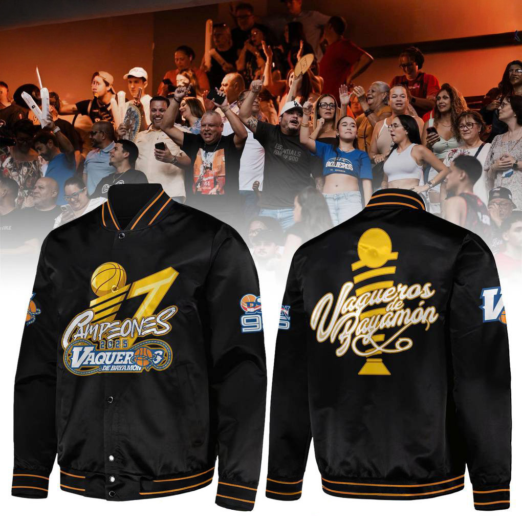 Vaqueros De Bayamon 17 Campeones BSN Black Bomber Jacket Fan Merch Gifts For Him
