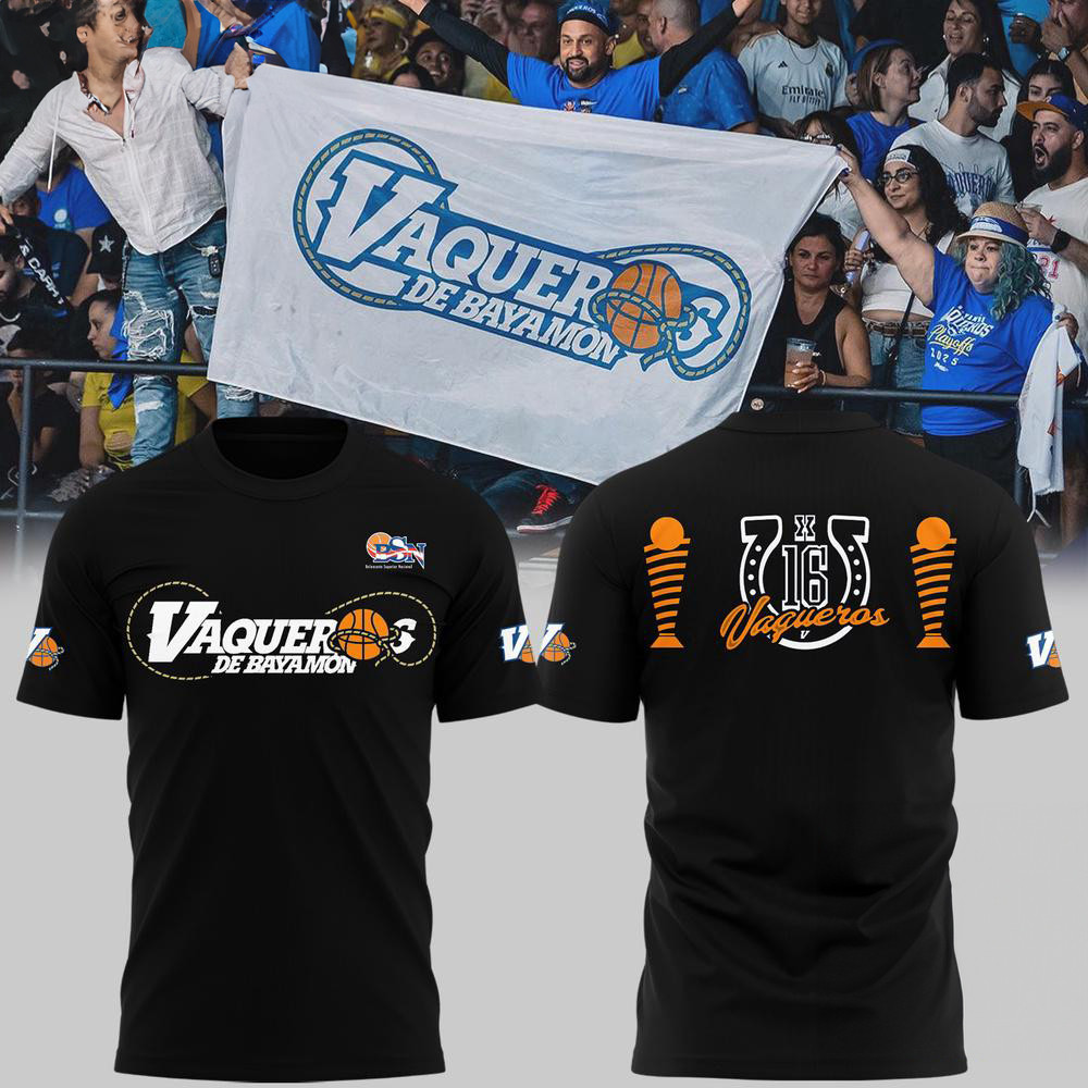 Vaqueros De Bayamon 2025 Play Offs Bsn Black Shirt Best Gifts For Basketball Lovers