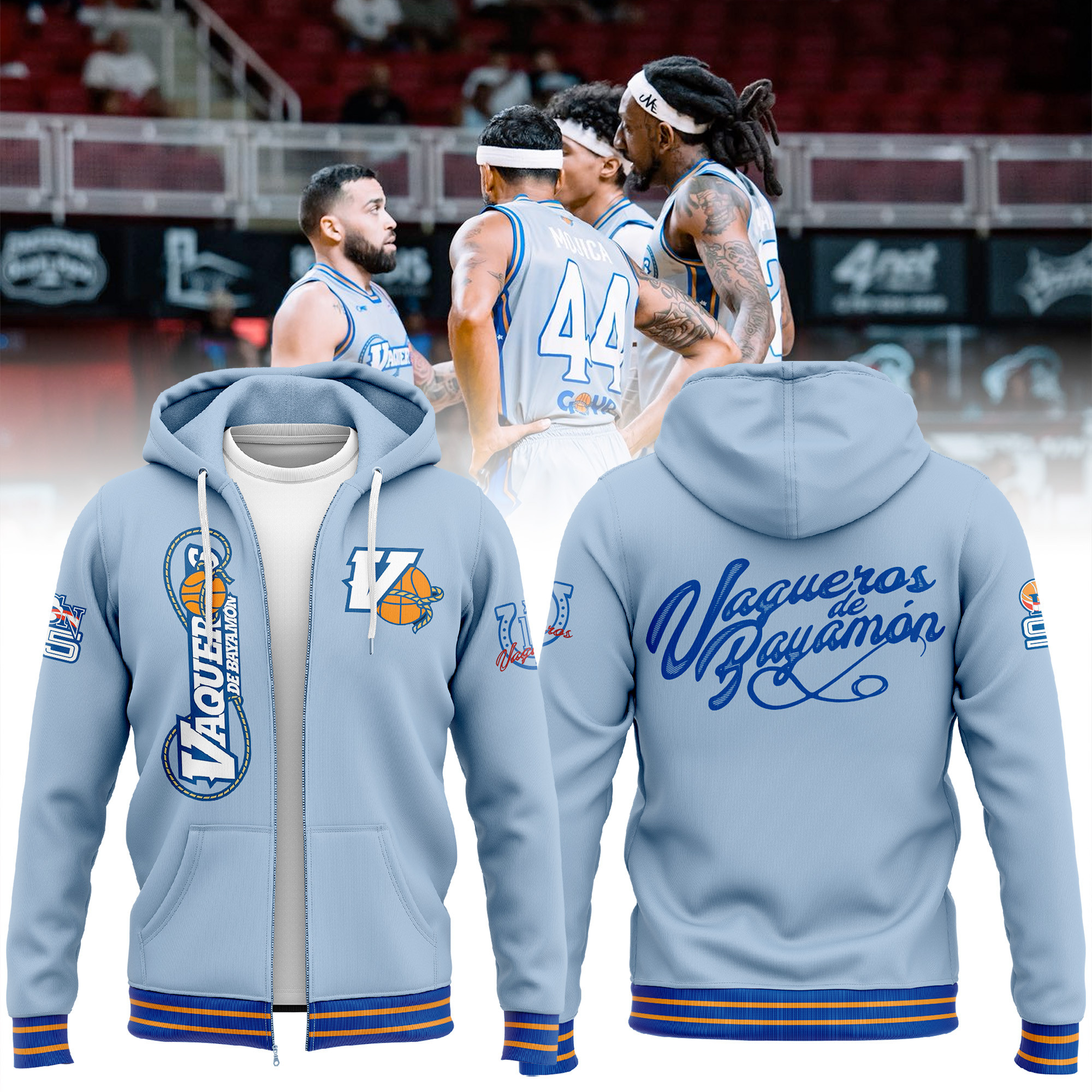 Vaqueros De Bayamon BSN 2025 Zip Hoodie Best Basketball Presents