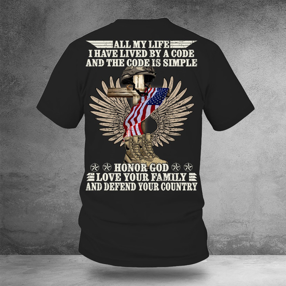 Veteran All My Life I Have Lived By A Code Shirt Patriotic Gifts For Veterans