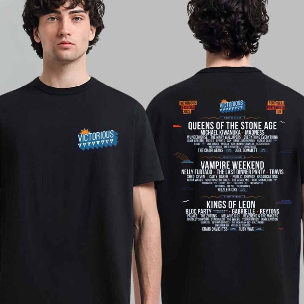 Victorious Festival 2025 Poster In Southsea Portsmouth UK Lineup And Schedule Dates From August 22 To 24 2025 T-Shirt Fan Merch Gifts For Son