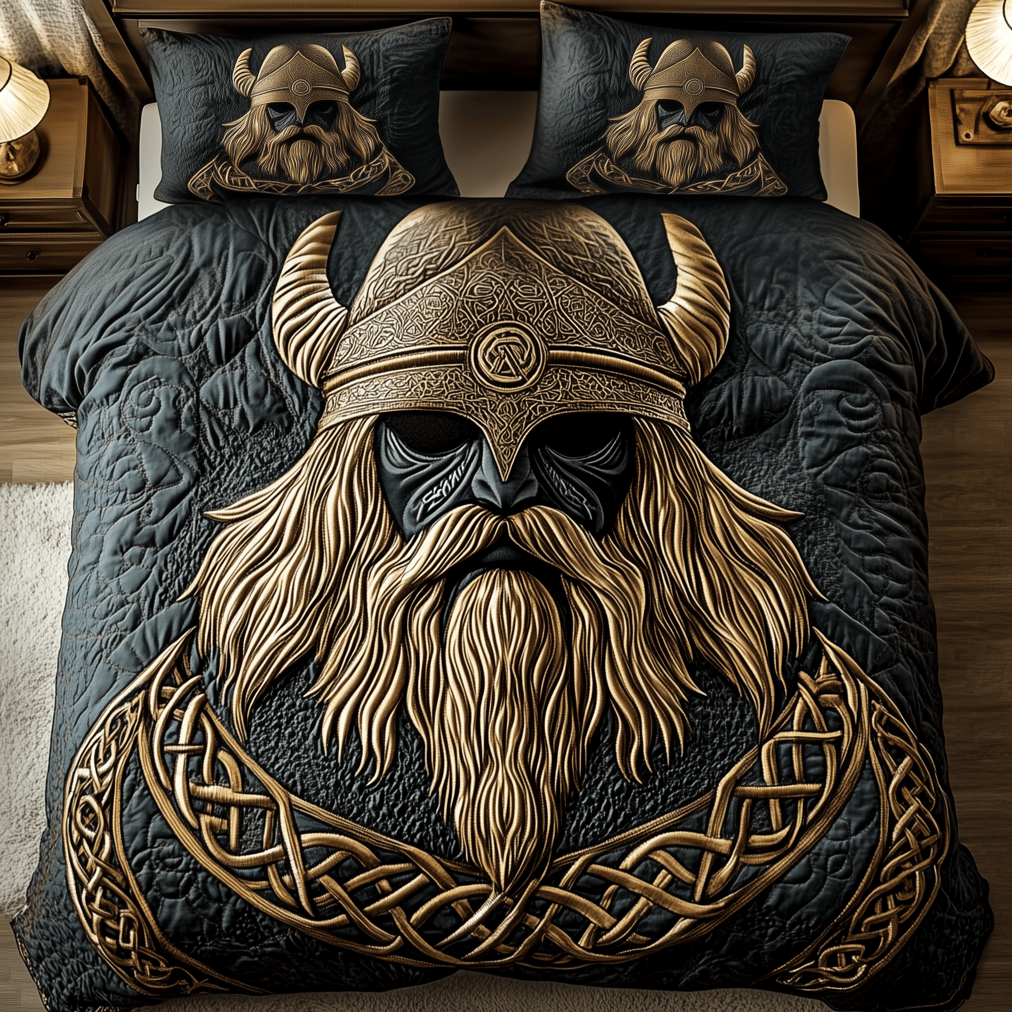 Viking Quilted Bedding Set  Stay warm this winter Christmas Gifts For Husband