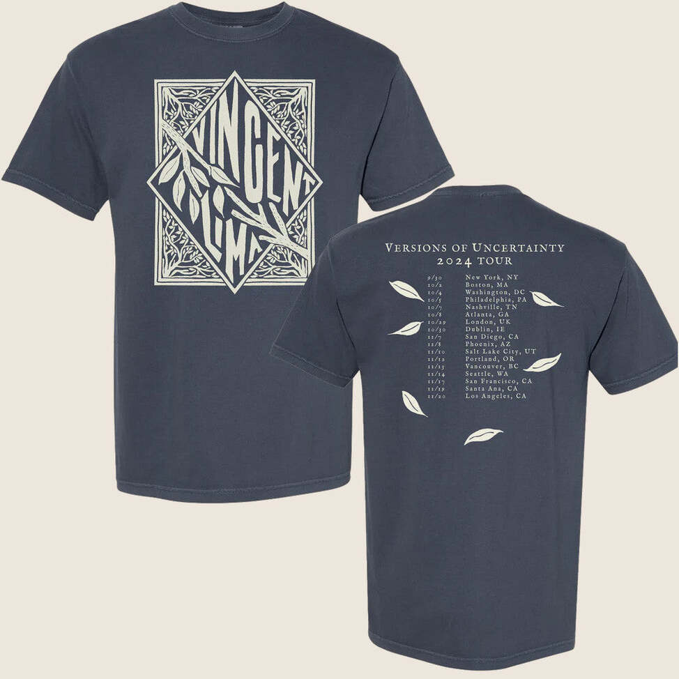 Vincent Lima Merch Versions Of Uncertainty Tour T-Shirt Gifts For Friends Gifts For Her