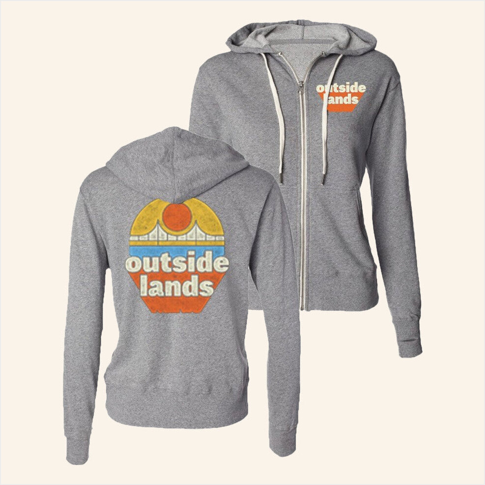 Vintage Bridge Zip Hoodie Outside Lands Merch Present For Girlfriend Birthday Gifts For BFF