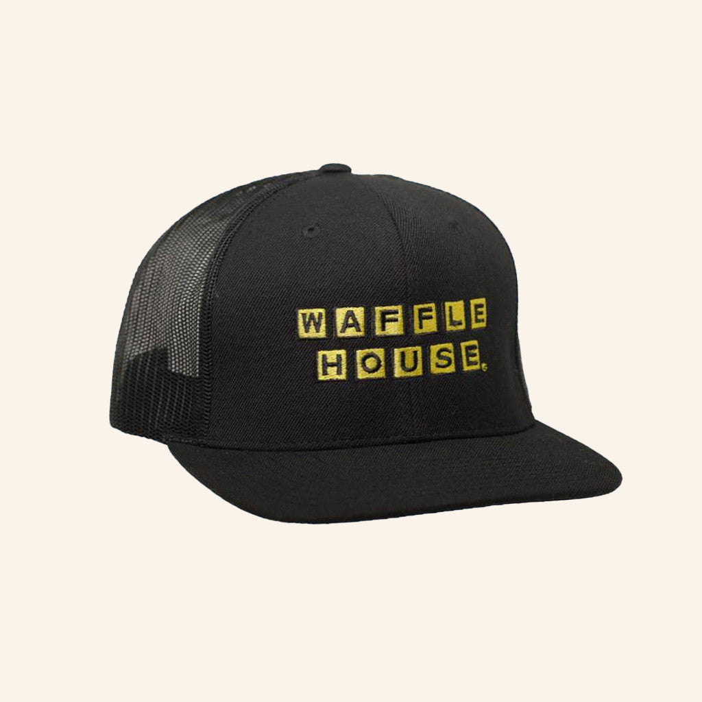 Waffle House Merch Waffle House Flat Bill Trucker Hat Embroidered Birthday Gift For Husband