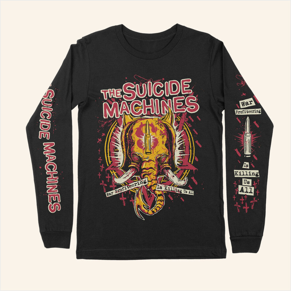 War Profiteering Is Killing Us All Long Sleeve Shirt Suicide Machines Detroit Merch Him Gifts