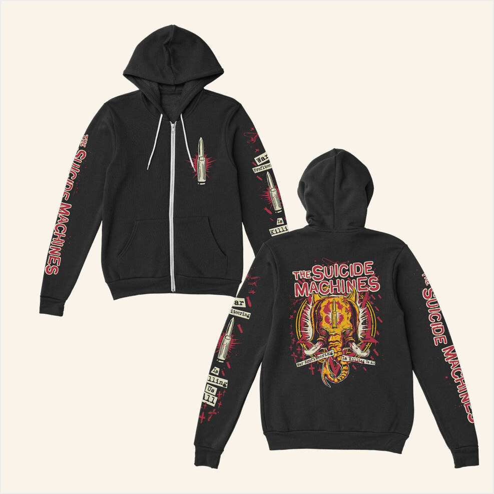 War Profiteering Is Killing Us All Zip Hoodie Suicide Machines Detroit Merch Gifts For Son