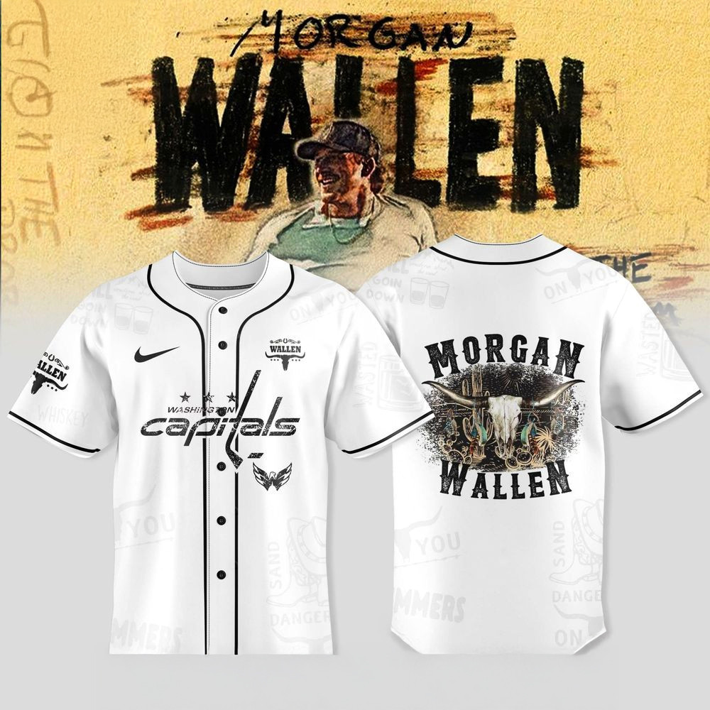 Washington Capitals X Morgan Wallen Tour Merch 2025 Jersey Washington Capitals Merch Dad Gifts