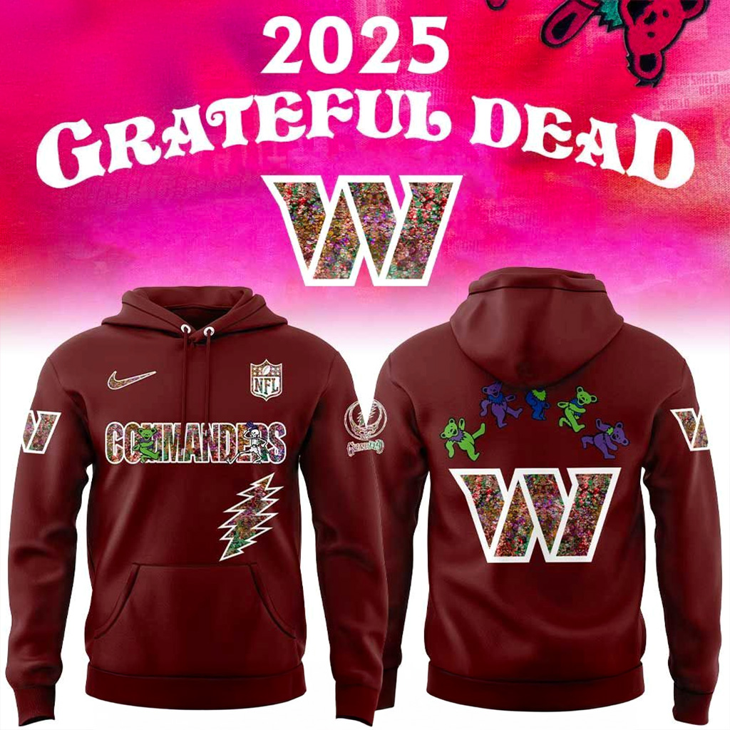 Washington Commanders Grateful Dead Night 2025 Hoodie Commanders Merch Gifts For Fans