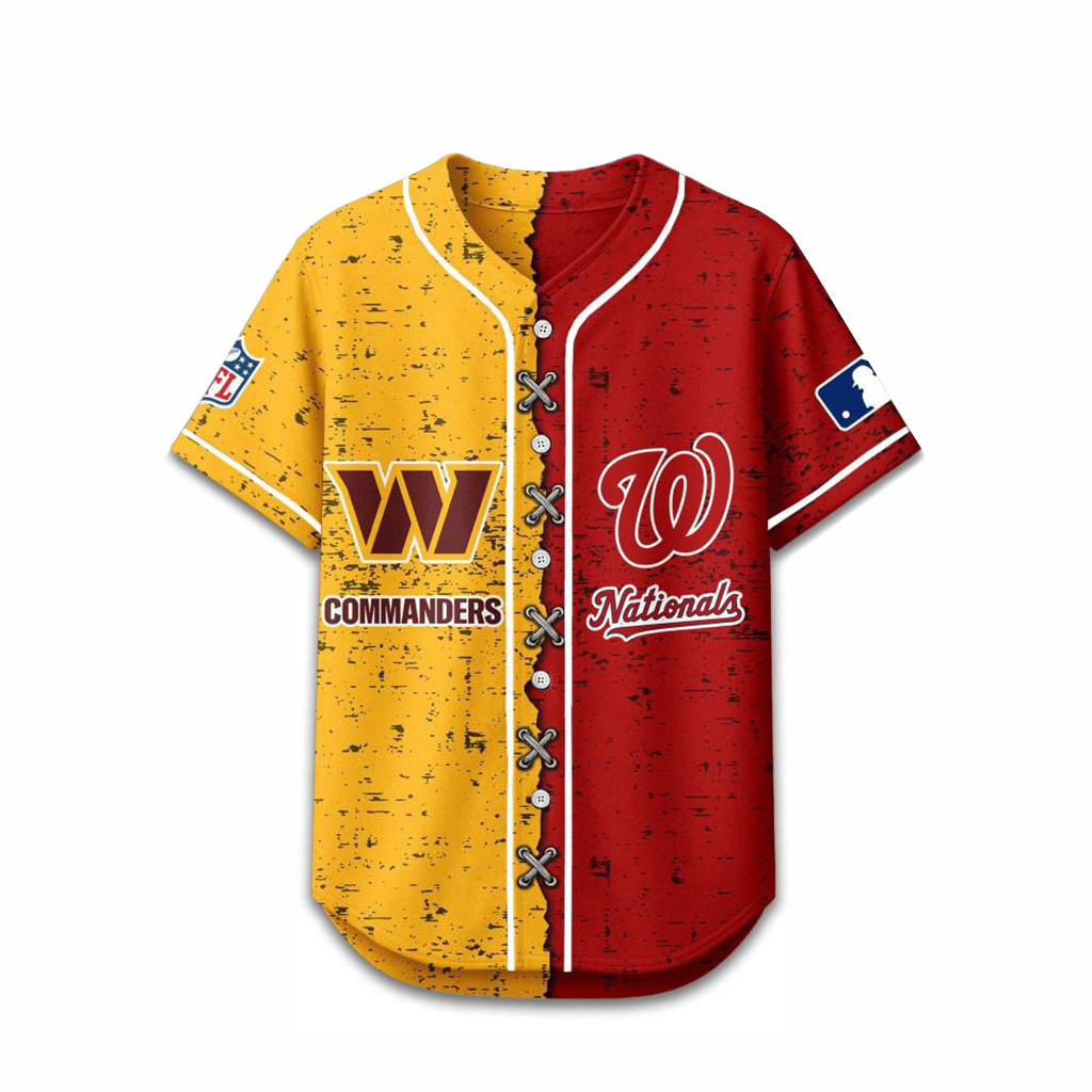Washington Commanders Mix Washington Nationals Sporty New Design Baseball Jersey Fan Merch