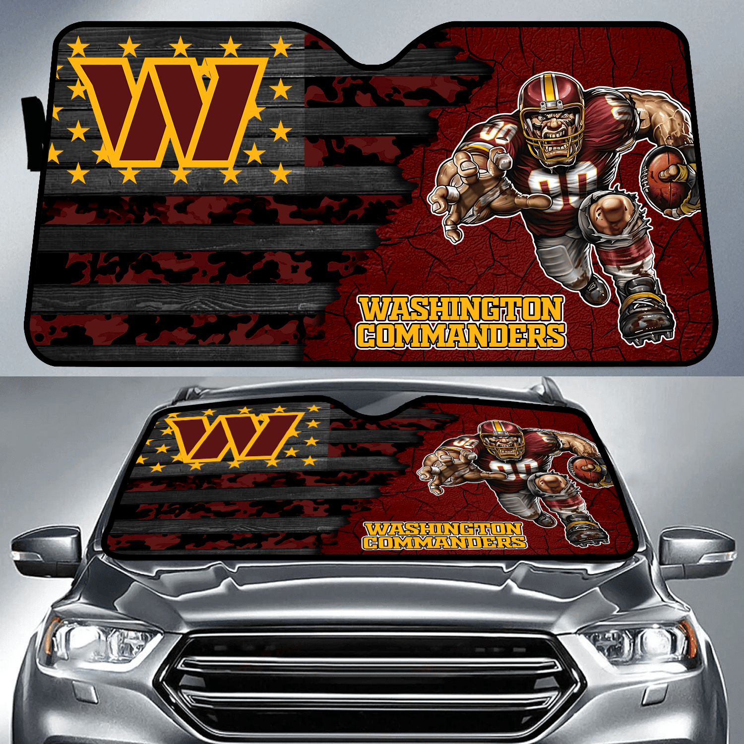 Washington Commanders X NFL Auto Sunshade Gifts For Football Fan