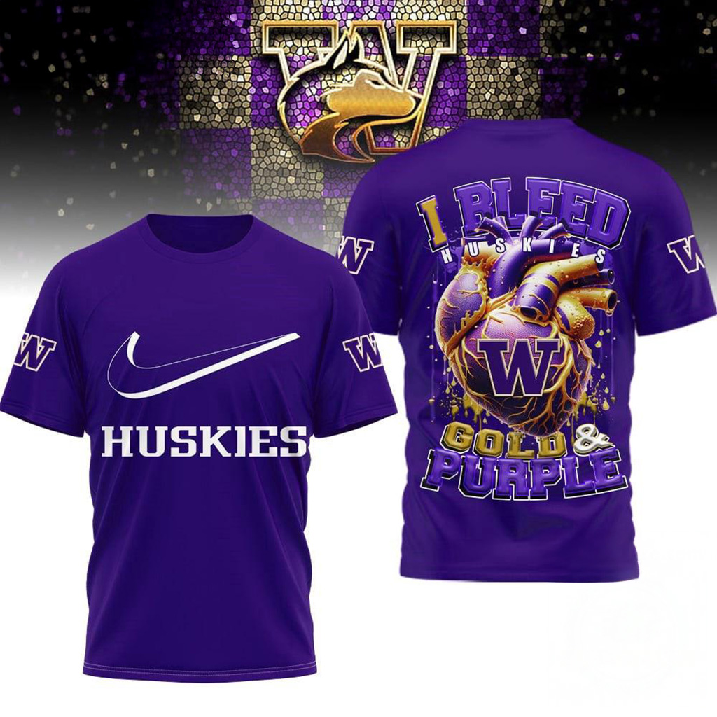 Washington Huskies 2025 NCAA I Bleed Shirt Washington Huskies Merch Gift For Fans
