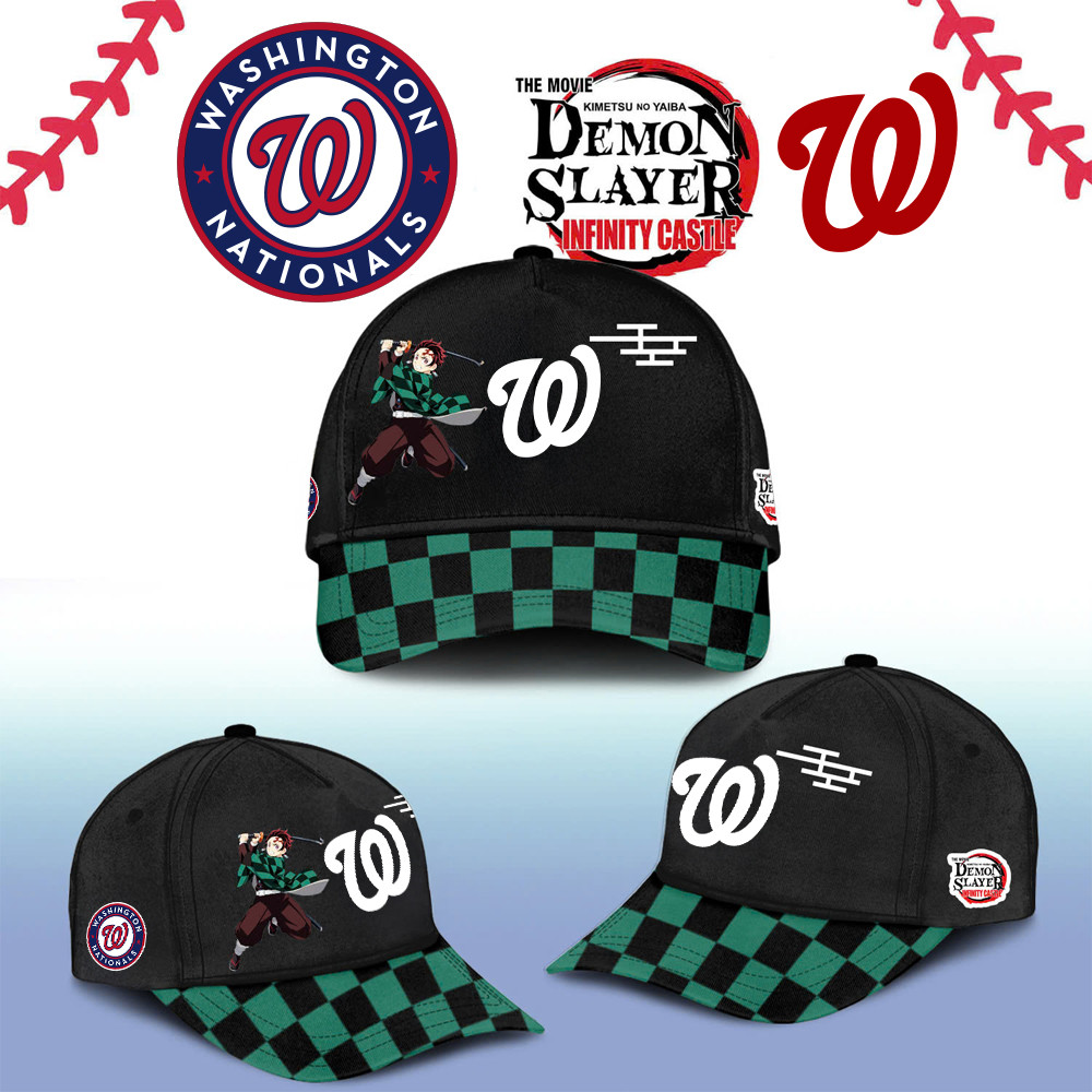 Washington Nationals Demon Slayer Tanjiro Cap 2025 Gift Ideas For Baseball Fans