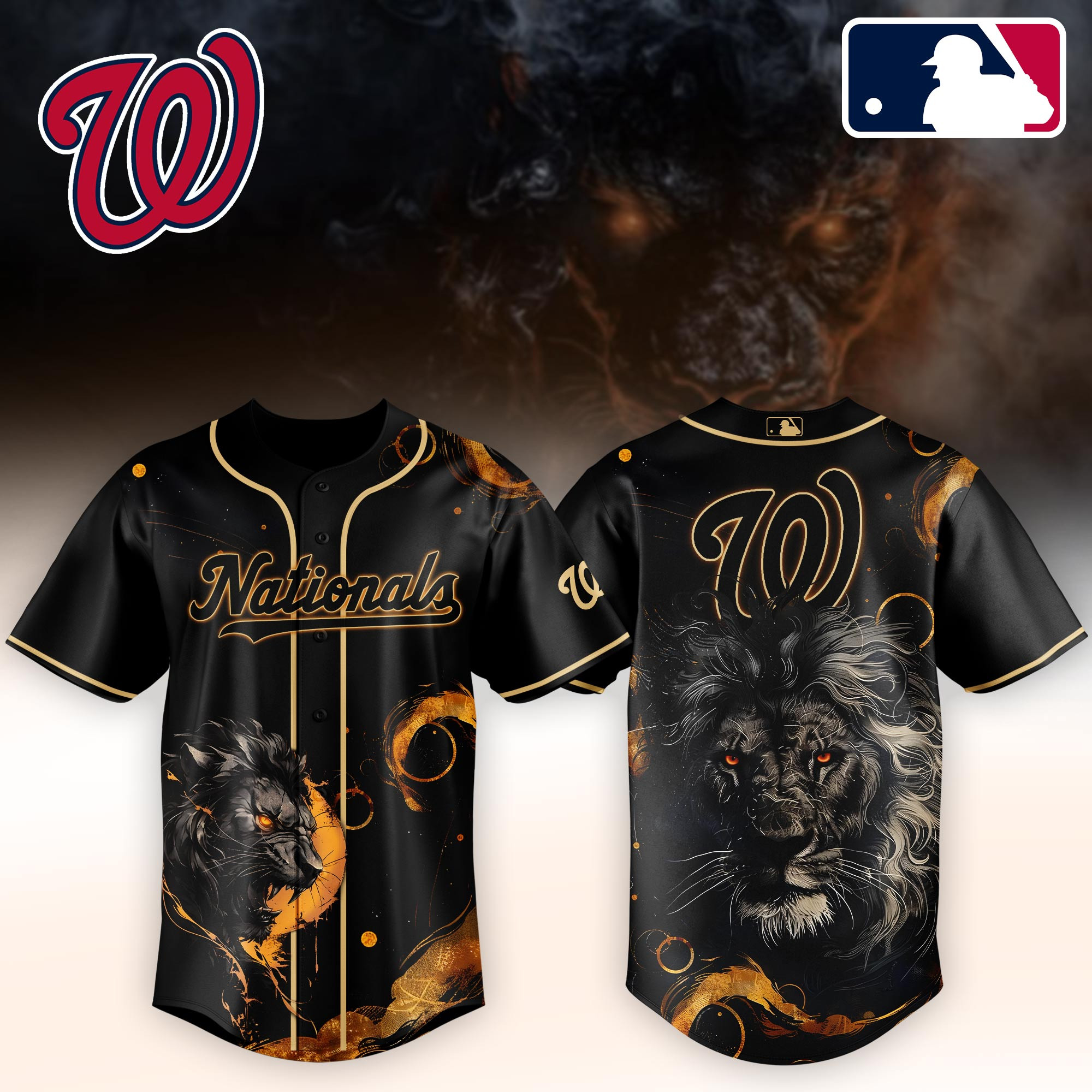 Washington Nationals Mlb X Lion Baseball Jersey For Fans