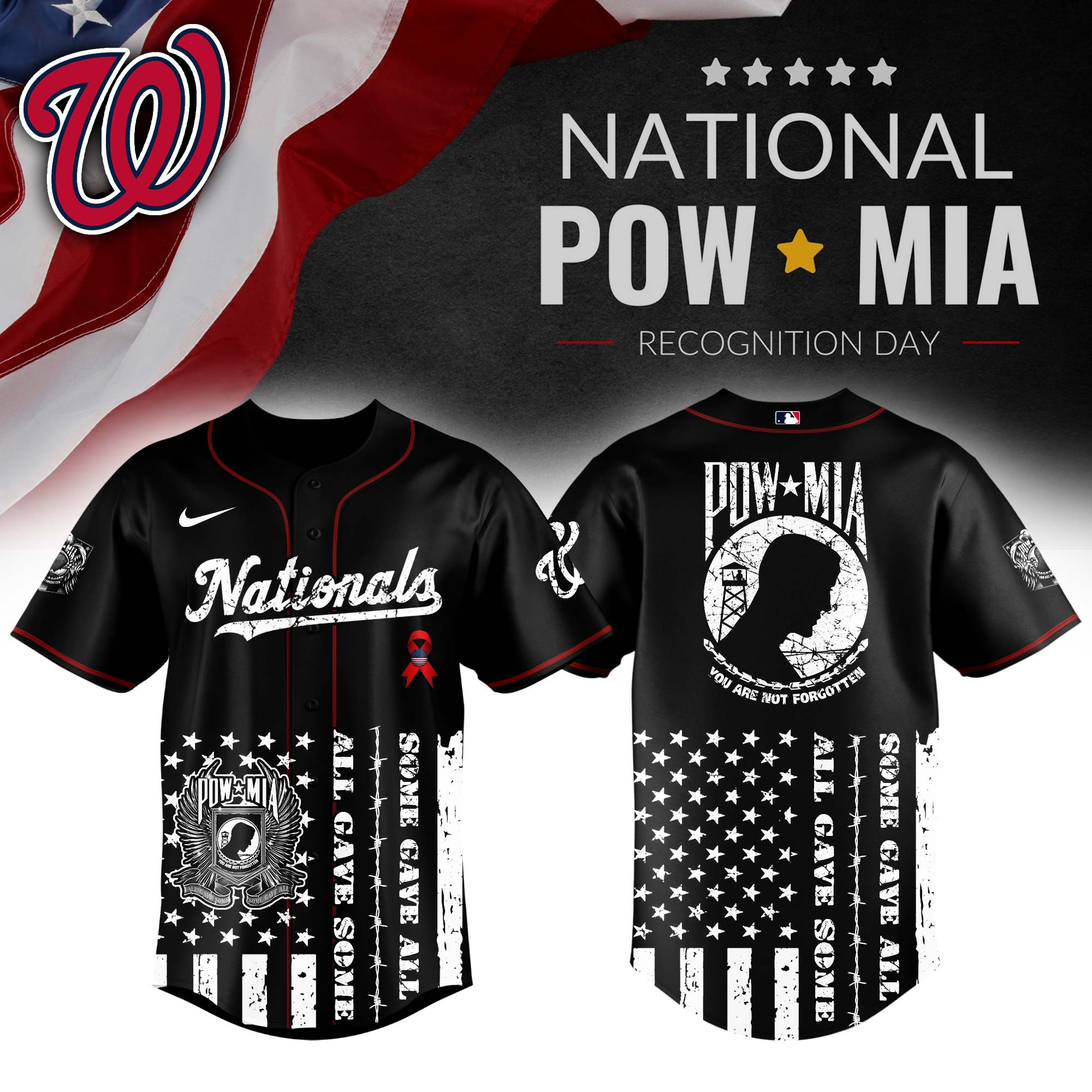 Washington Nationals Mlb X National Powmia Recognition Day Baseball Jersey For Fans