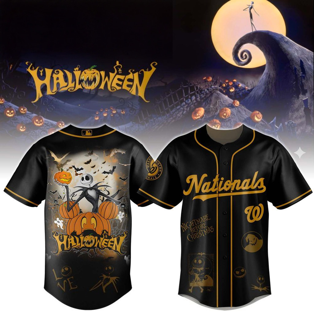 Washington Nationals X The Nightmare Halloween Day Jersey Washington Nationals Merch