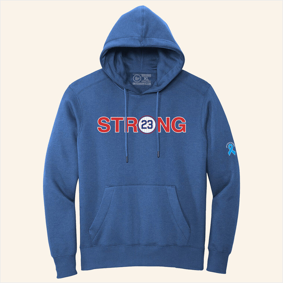 We Are All Ryno Strong Blue Hoodie Forever 23 Cubs Hoodie Ryne Sandberg Merch Gifts For Boyfriend