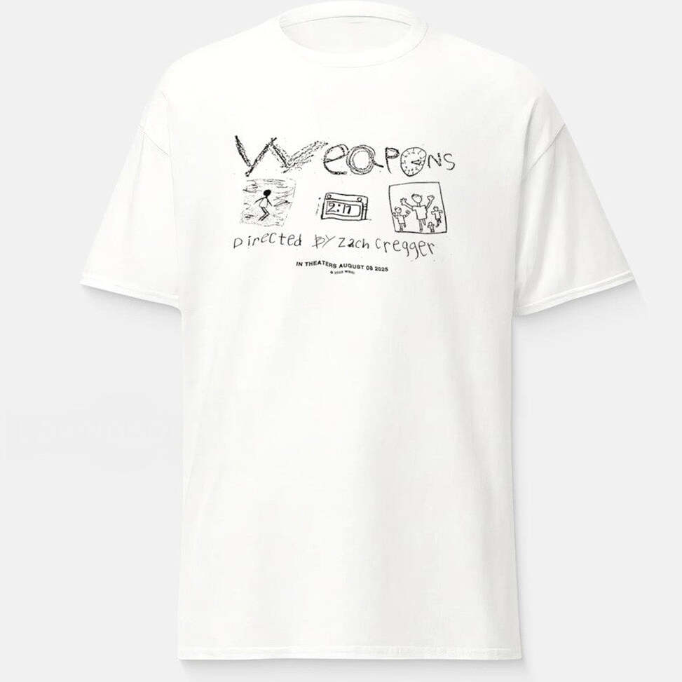 Weapons Movie Merch White T-Shirt Gifts For Friends Birthday Gifts For Him Christmas Presents