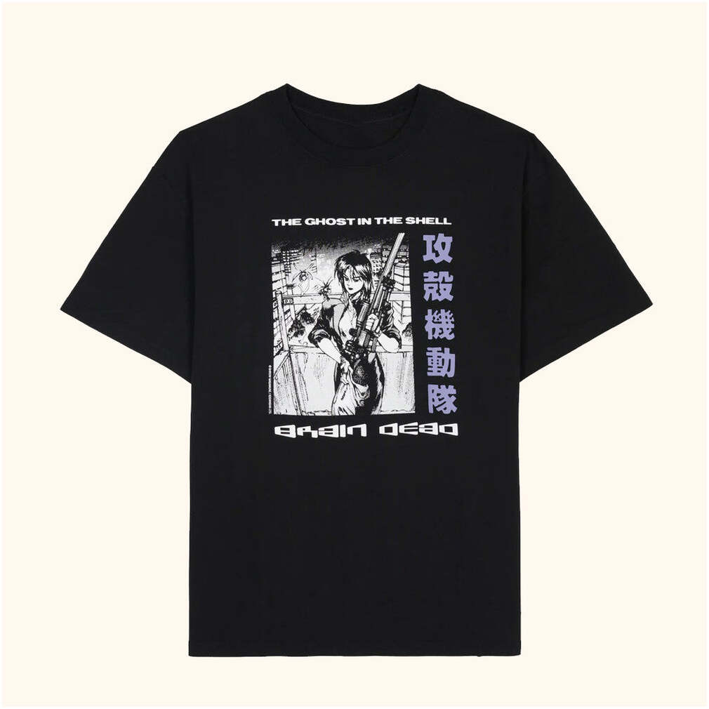Wearebraindead Merch Brain Dead X Ghost In The Shell Black T-Shirt Gifts For Besties