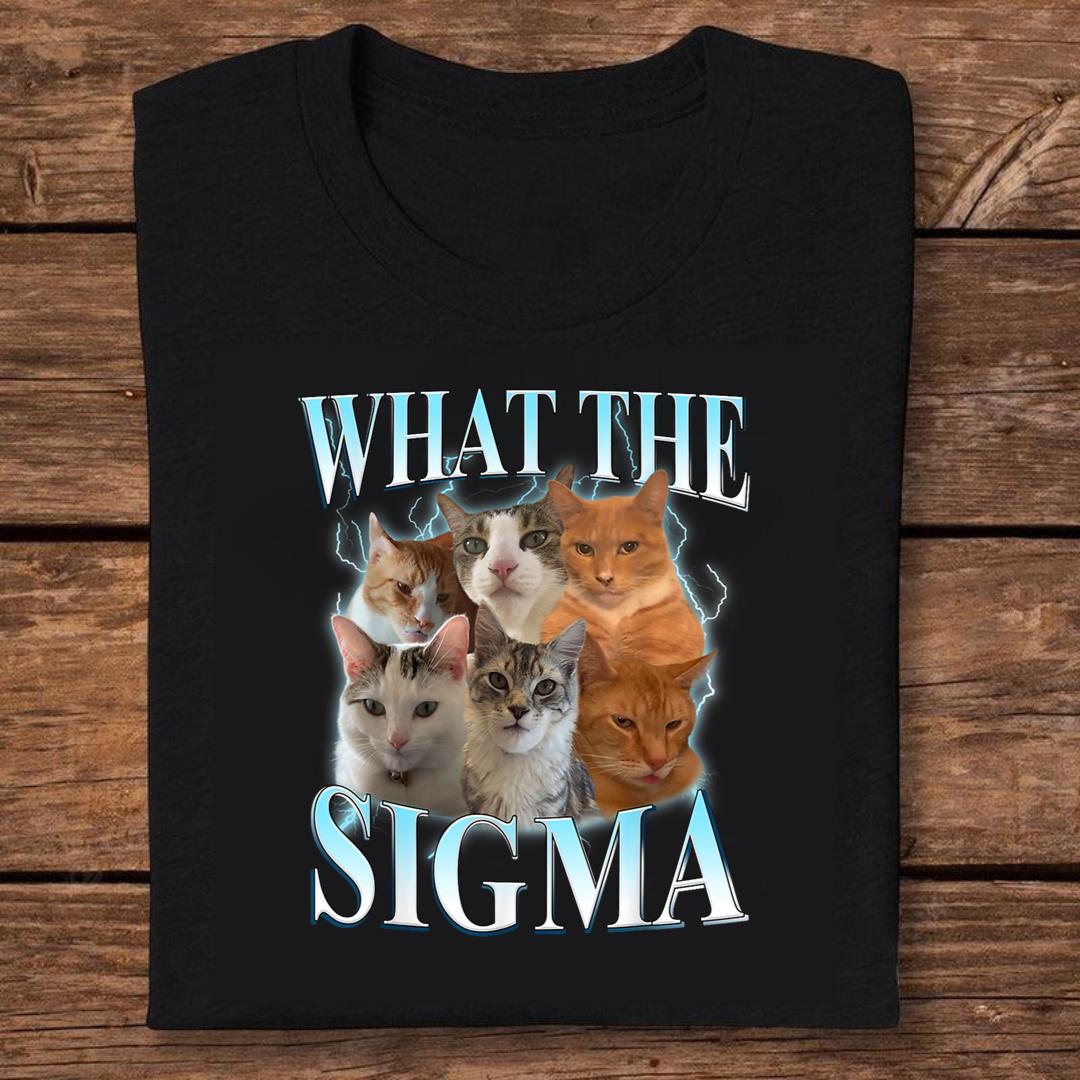 What The Sigma Funny Meme Cat For Men Women Cat Lovers T-shirt