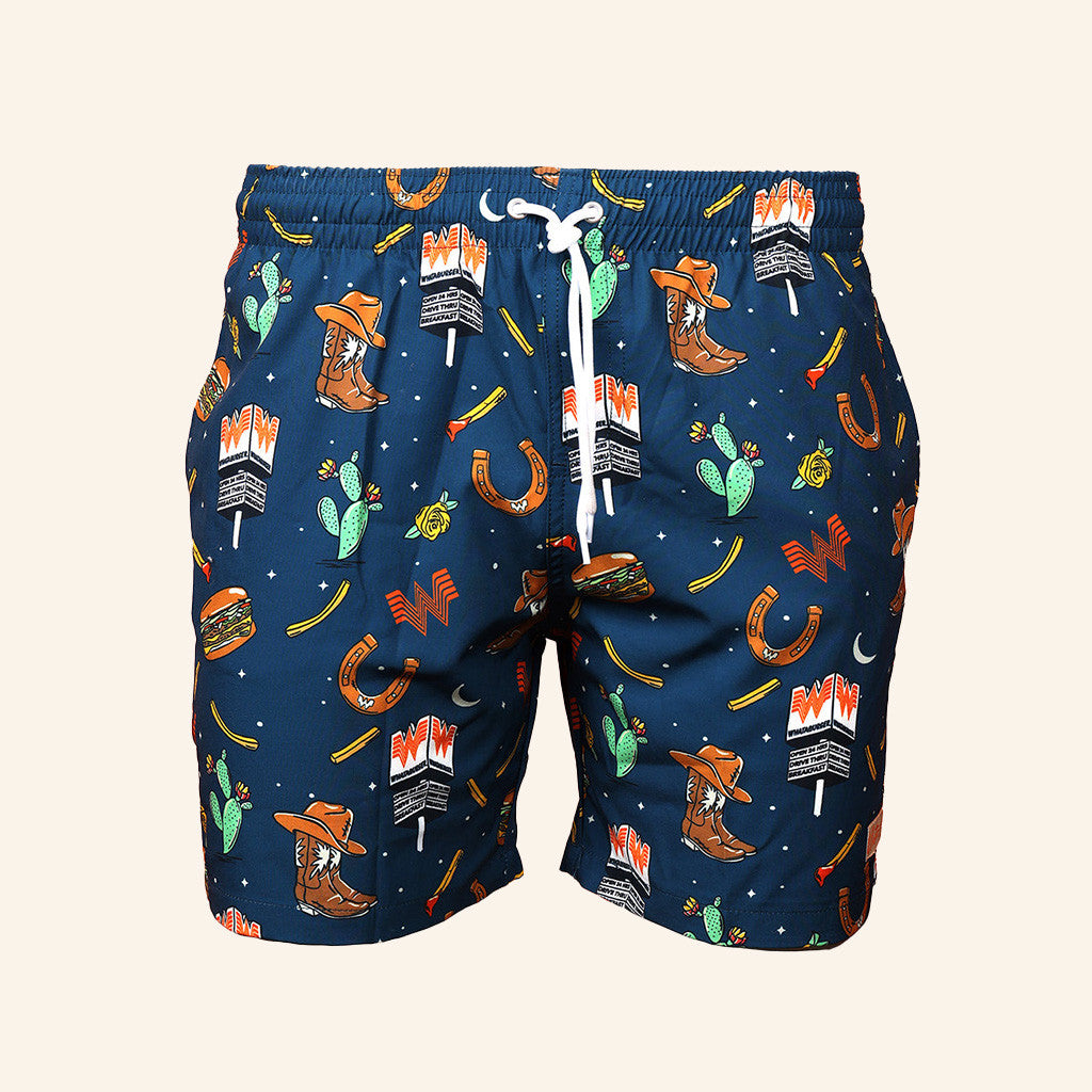 Whataburger Merch Navy College Swim Trunks Best Gifts For Boyfriend