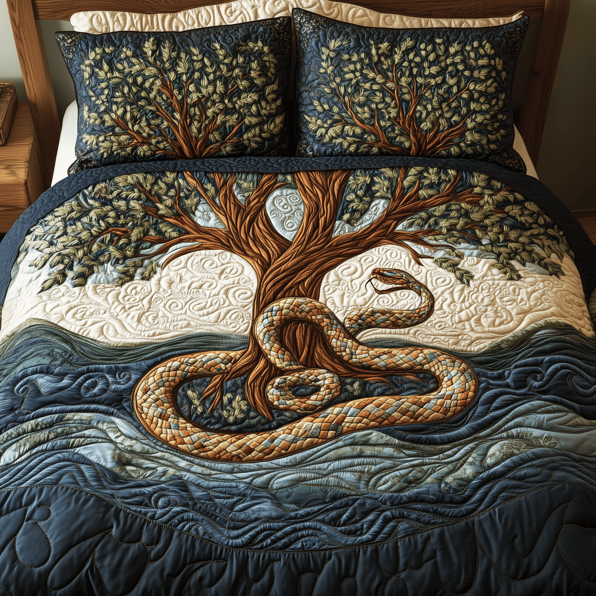 Wheel Of Eternity Quilted Bedding Set Best Duvet Cover Bedspread Set Gift Ideas For Adult Son
