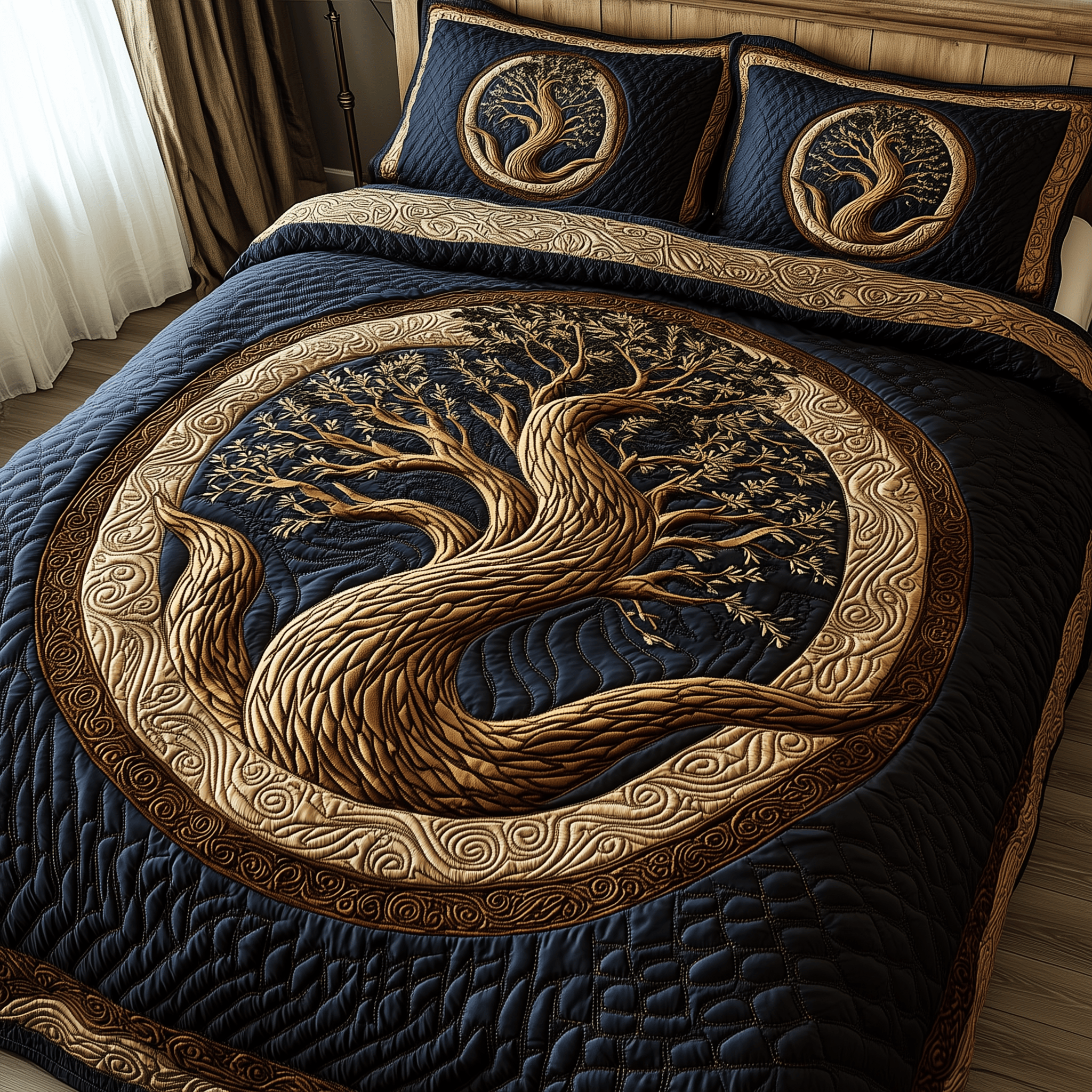 Wheel Of Eternity Quilted Bedding Set Best Duvet Cover Bedspread Set Gifts For My Son
