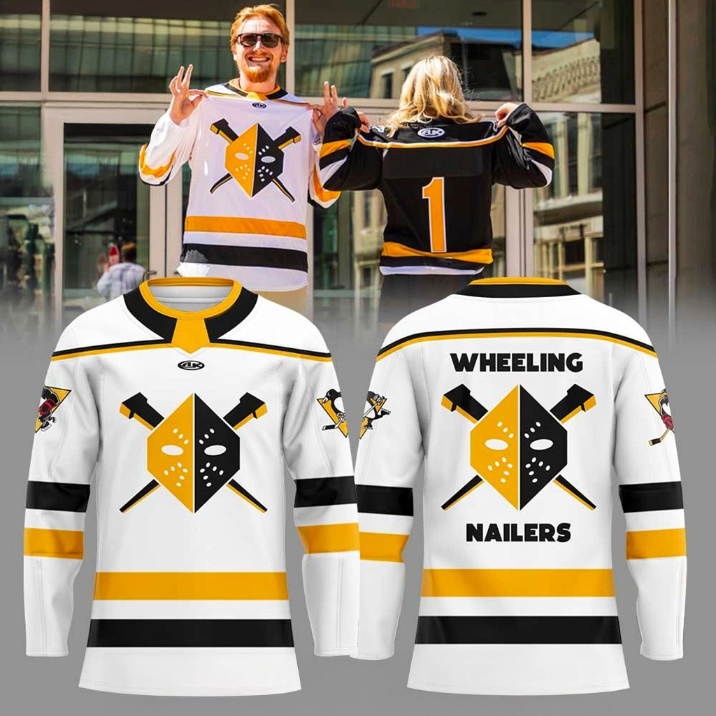 Wheeling Nailers Our 2025 26 Replica White Jersey Wheeling Nailers Merch Gifts For Fans