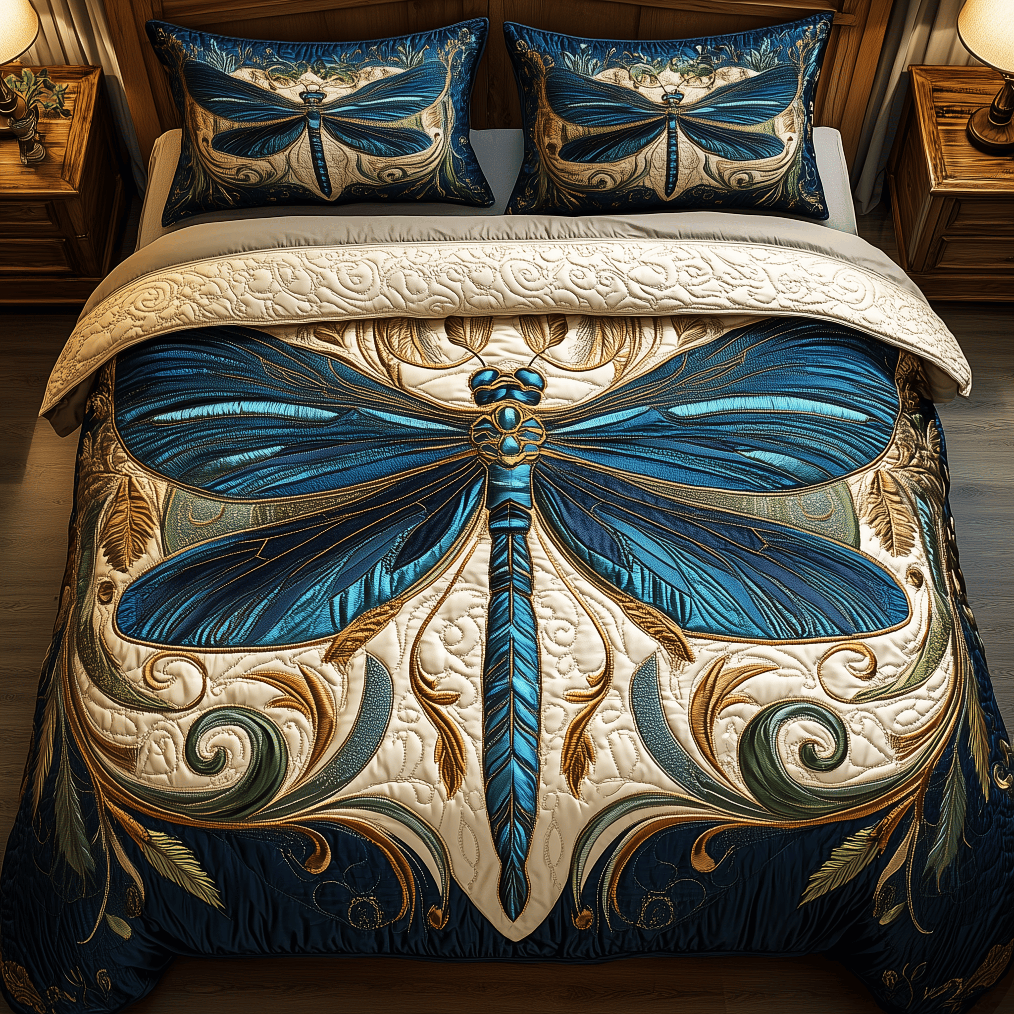 Whispers Of The Wind Quilted Bedding Set Duvet Cover Bedspread Set Item Father's Day Gifts